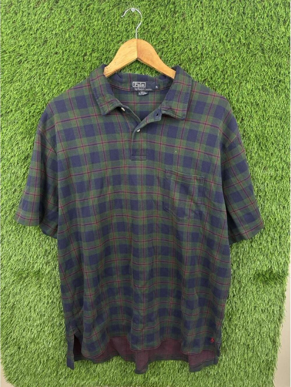 Vintage Polo Ralph Lauren plaid polo shirt 🏇